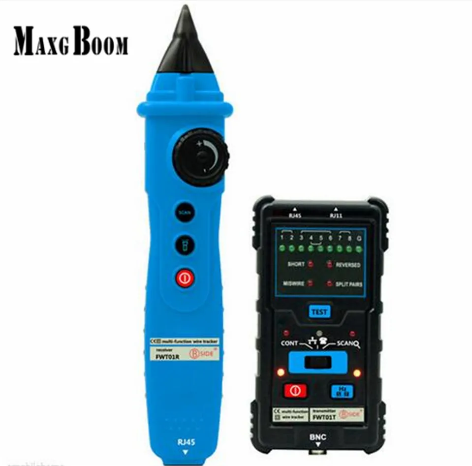 

MaxgBoon FWT01 Multi-functional Handheld Network Lan cable Tester rj45 rj11 Ethernet Wire Tracker Finder Meter Telephone Line