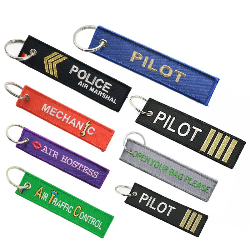 

Flight Crew Keychain Aviation Gifts for Pilot Key chain Embroidery Keychain Keying Crew Bag Tag Gift Lover
