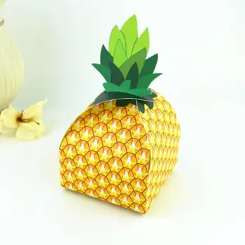 

100Pcs Creative Pineapple Style Wedding Favors Candy Box Bomboniera Party Supplies Return Present Gift Box Chcoclate Boxes