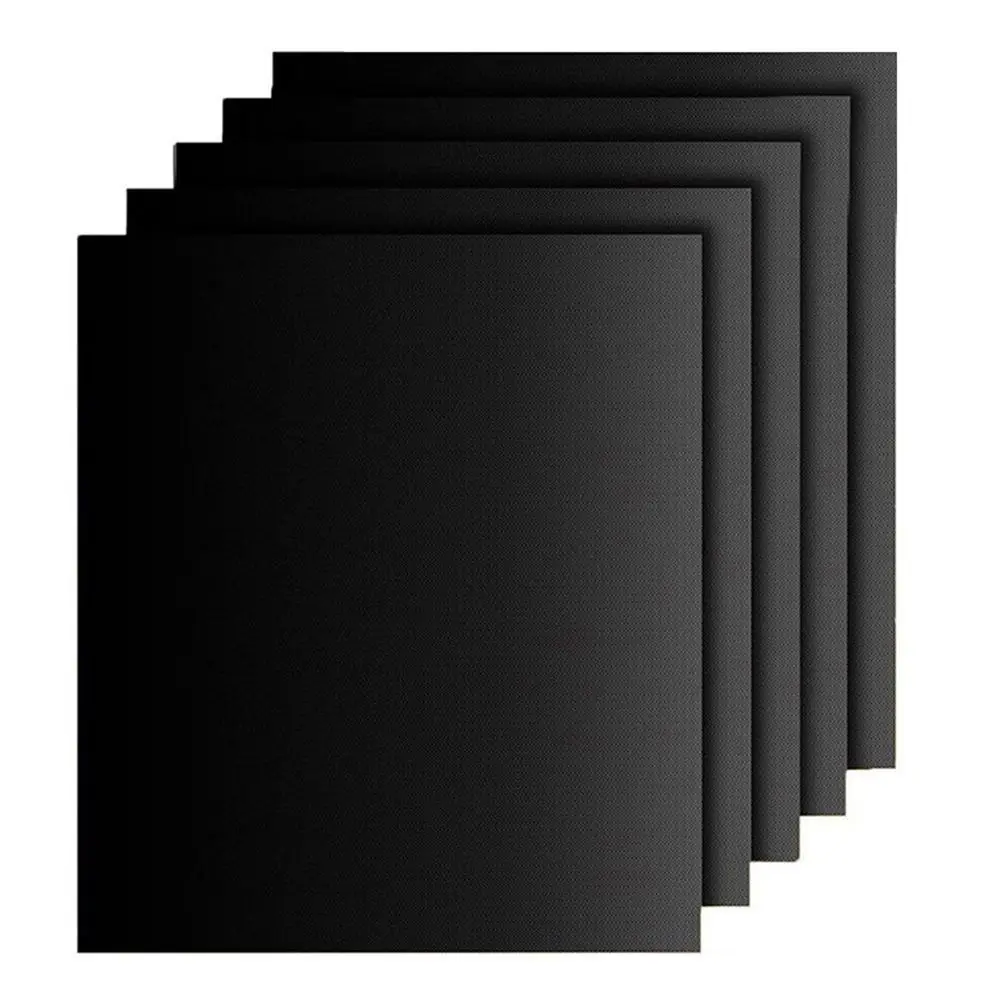 

BBQ Grill Mat Set of 5 - Non Stick Oven Cooking Mats - Perfect for Baking on Gas,Oven and Electric Grills Barbecue Sheets For
