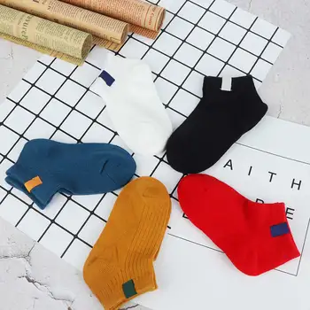 

5 Pairs/Set Cotton Kids Socks Colorful Children Short Socks Winter Autumn Warm Socks Solid Color Fashion Sports Socks