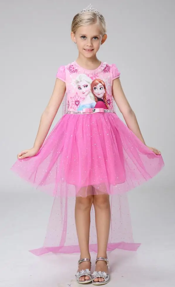 Disney Frozen новые костюмы для детей Эльза партия костюм Эльзы jurk vestido de festa fantasias infantis para menina disfraz princesa - Цвет: 1