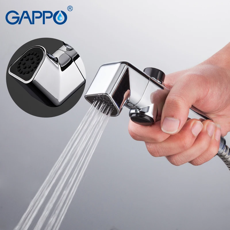 

GAPPO Chrome ABS Bidets faucet shower head water saving Sprayer bathroom Handheld shower hygienic wall mount toilet spray bidet