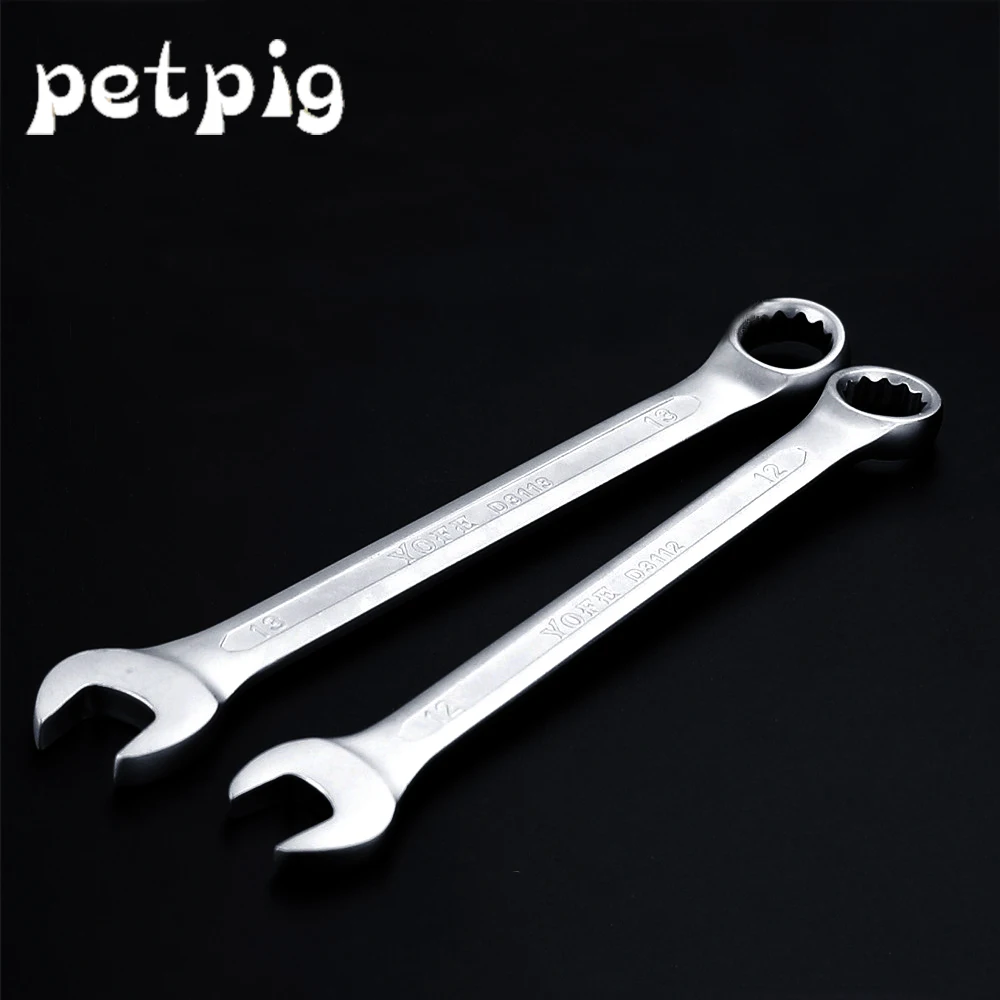 

Petpig 18-24mm Combination Wrench Key Set High Carbon Steel Combination Spanner Chrome Plated for Auto Repairing Tools