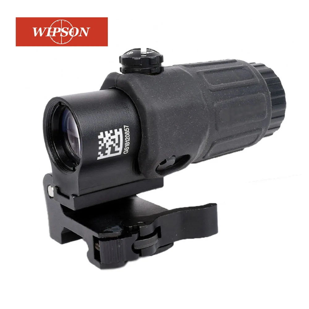 WIPSON Airsoft 3X Magnifier with Switch to Side Quick Detachable QD