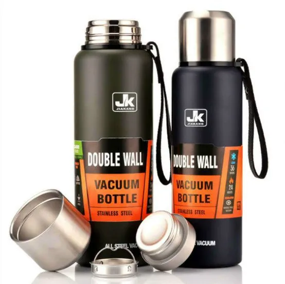 

500-1500ml 4 Size Double Wall Stainless Steel Vacuum Flasks Thermos Cup Coffee Tea Milk Travel Mug Thermo Bottle Gift Thermocup