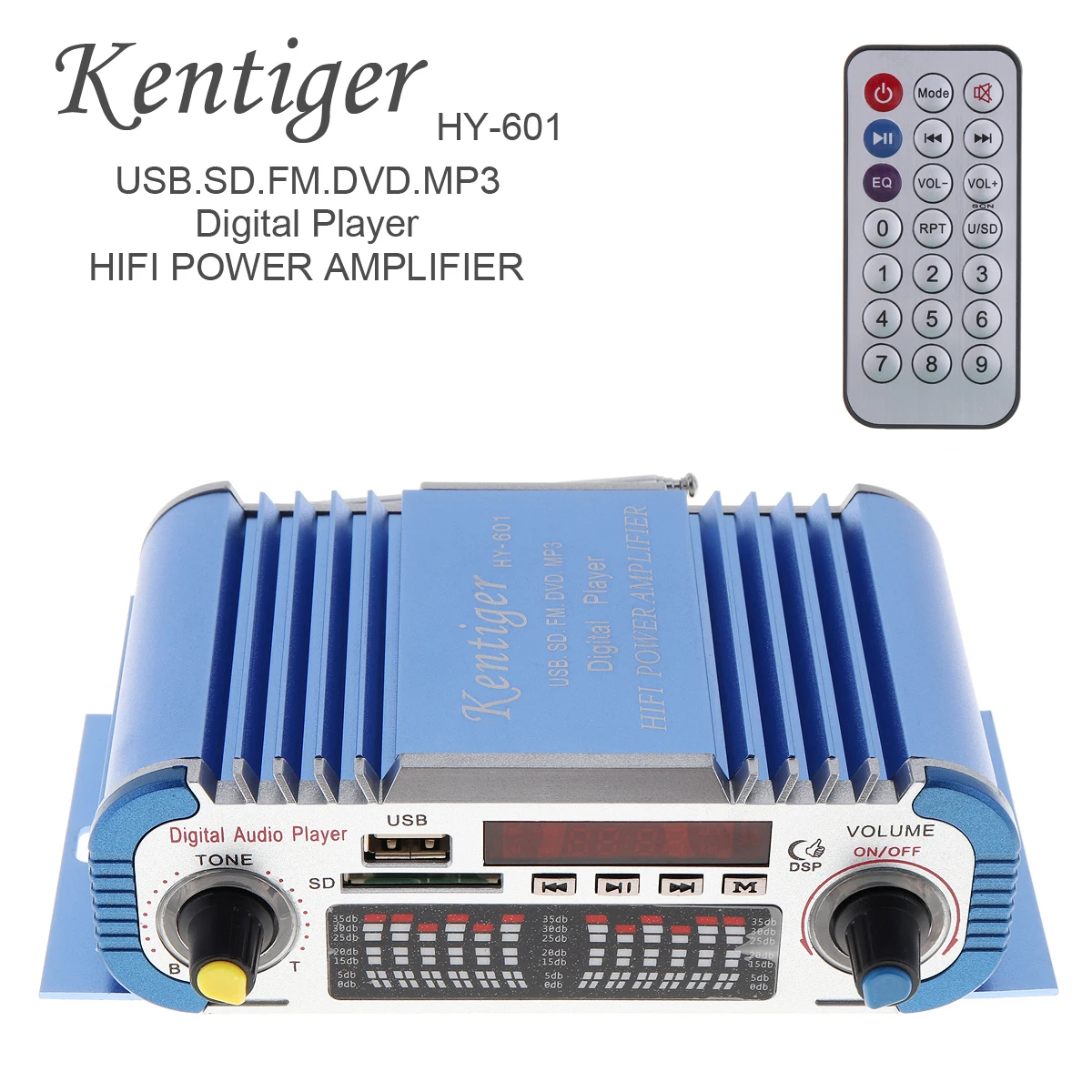 HY601 2 Channels Hi fi Mini Digital Motorcycle Auto Car