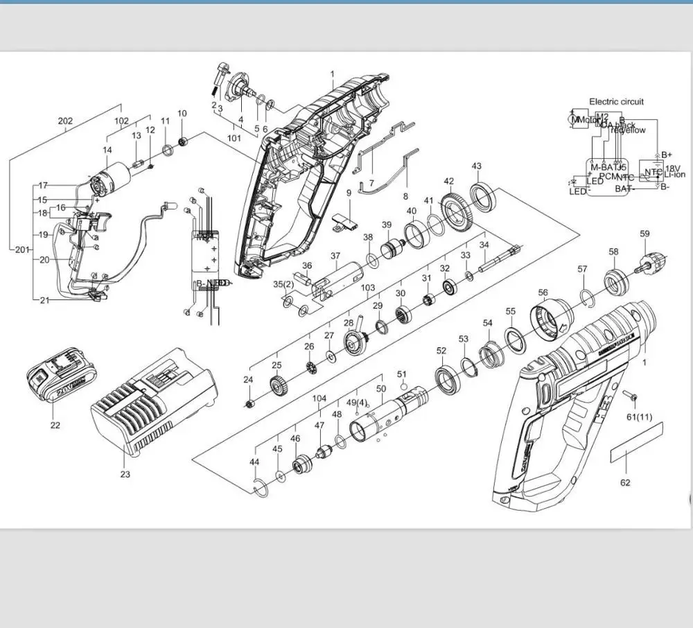 

parts Left/Right Housing 50027483 50028856 for WORX WU390 WX390 WX390.1 WX390.31 WU390.9 WX390.9 20V H3 QN147Y12
