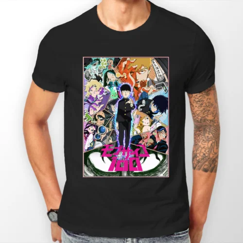Mob Psycho 100 Cast Anime Manga Unisex Tshirt T Shirt Tee ALL SIZES-in