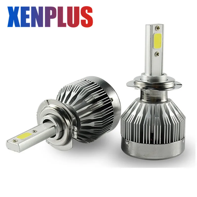 Автомобильная лампа для фар Xenplus H7 Led H4 H1 5202 H16 H11 H13 9012 9007 9006 9005 60 Вт COB чип 12 в 6000 лм k C1