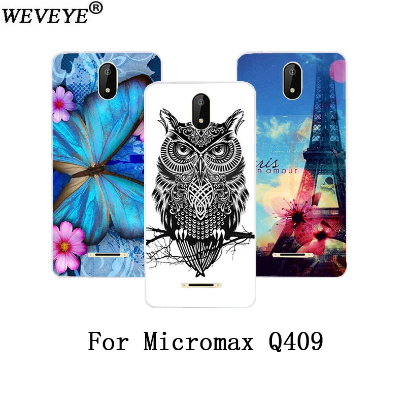 

High Quality Patterns Protective Phone Cover For Micromax Q409 Painted Flower Animals and Tower Case For Micromax Q409 Q 409