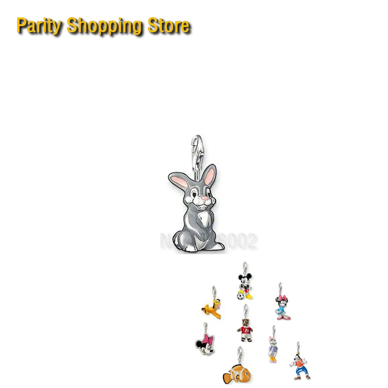 

PT1711 Cartoon Clown fish Hot Sale Rabbit Thumper Charms For Women Trendy Gift Style Fashion charmsSilverPlatedoriginal Necklace