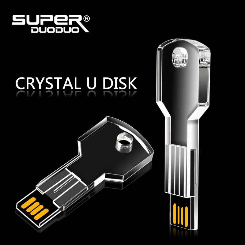 

Crystal Lighting USB Flash Pendrive 128GB Flash Memory 4gb 8gb USB Stick Key 16GB cle USB Pen Drive For Phone iPad Android PC