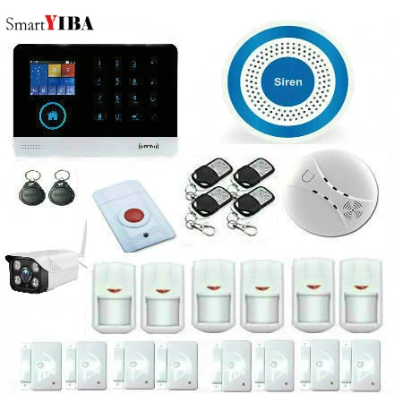 

SmartYIBA G2 GSM Smart Home Burglar Alarm System 100 wireless defense zones LCD display SOS Emergency Alarm System Kit