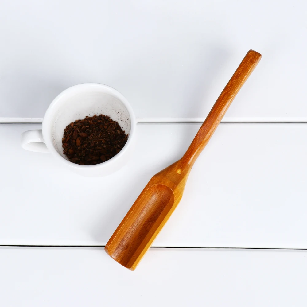 New Natural Bamboo Tea Spoon Honey Sauce Suger Wooden Spoons Coffee Scoop Tea Utensil Kitchen Accessorie Tableware