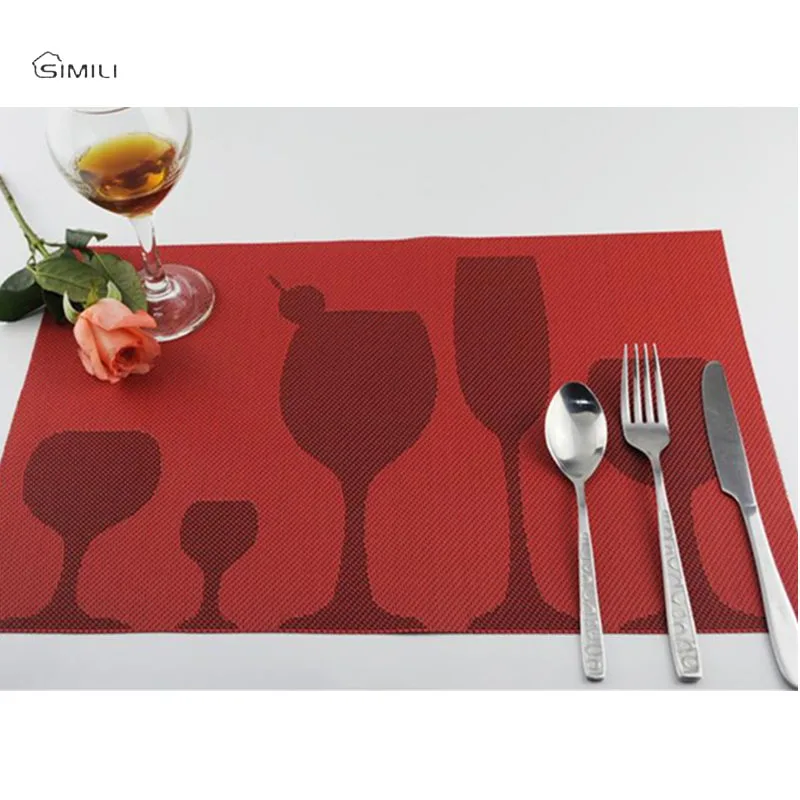 4 pcs PVC dining table placemats christmas gift Heat insulation pad