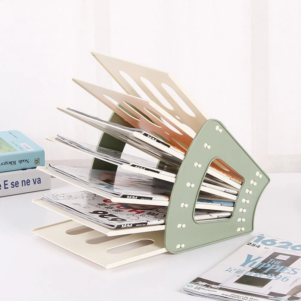 بسيطة المطاوع سطح المكتب تخزين الرف الرف ملف مجلة كبيرة صندوق تخزين مكتب رف منظم قرطاسية