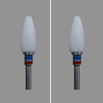 

4Pcs- White Zirconia Ceramic Dental Lab Burs - Bullet Shape -Cross cut (4601.060)