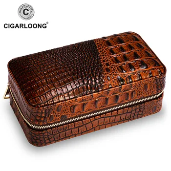 

New Arrival Portable Cigar Humidor Cigar Humidor Set Fit 6 Cigars with Humidifier Travel Cigar Case Box CLA-T113-5