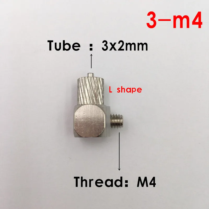Мини-Пневматический фитинг наружная резьба M3 M4 M5 M6-Воздушная трубка 3 мм 4 мм 6 мм прямая пневматическая труба воздушный быстроразъемный соединитель - Цвет: 3-m4