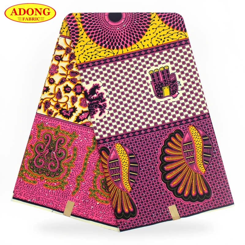 

New Arrival African Wax Print Fabric 100% Cotton Wax Hollandais 6 Yards/pcs Guarantee Dutch Real Wax High Quality For Sewing