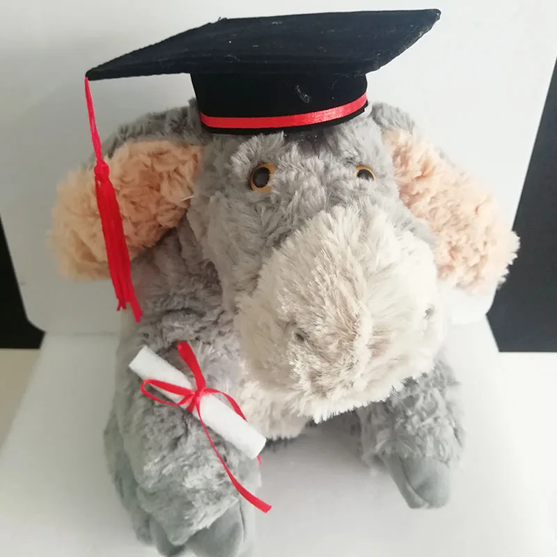 

20cm Eeyore Graduation Plush Toy Donkey Eeyore Tigger Bear Cute Soft Stuffed Animals Dolls For Girls Children Kids Gifts