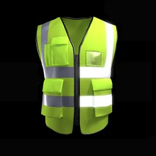 Высокое качество видимость светоотражающий жилет мотоцикл Велоспорт Спорт открытый светоотражающие безопасности Костюмы Мульти Карманы