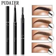 Водостойкий карандаш для бровей, усилитель краски, гладкий, двойной конец, автоматическая спиральная головка кисти, ручка для татуировки бровей, карандаш, Sourcil