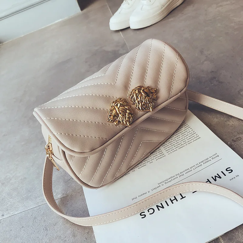 

Lingge pockets chest bag 2018 new bag female fashion single shoulder Messenger bag small square bag tide