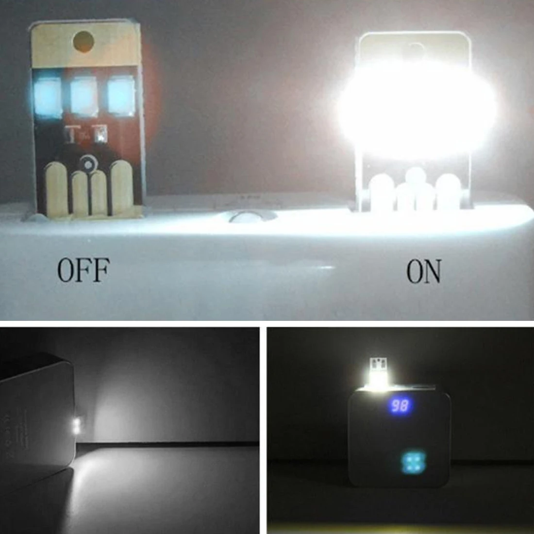 5 шт. Мини карманная карта USB мощность светодиодный брелок ночник лампа 0,2 Вт свет для внешний аккумулятор для компьютера ноутбука