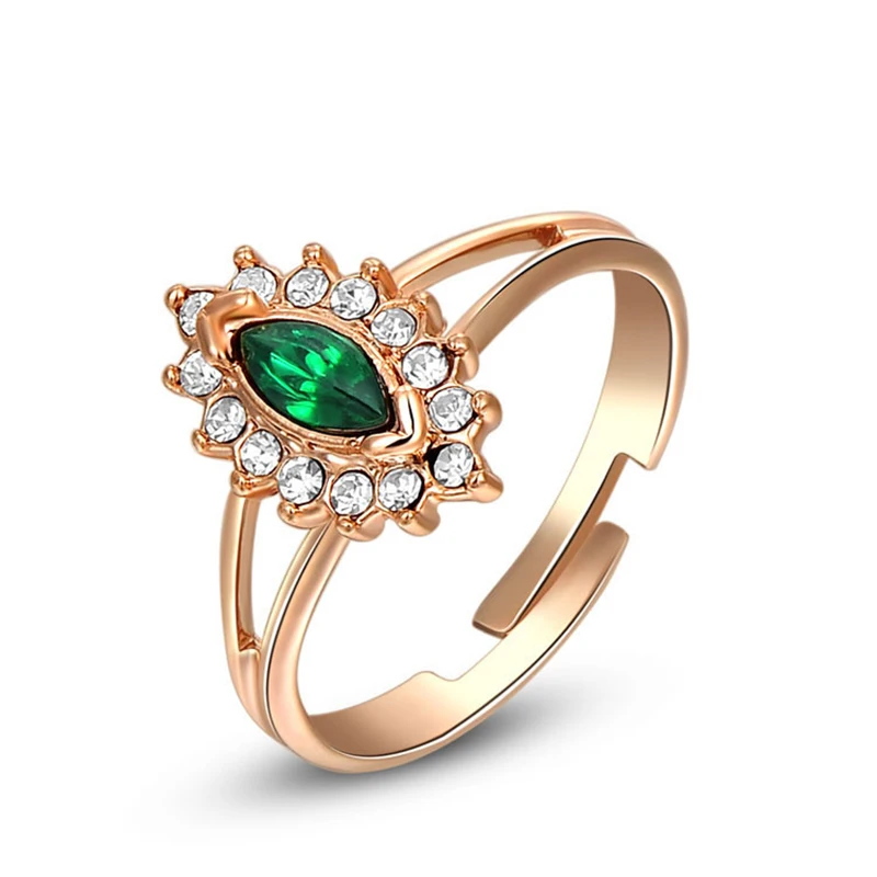 VC-LADY 2018 New Fashion A220 Wholesale Genuine Austrian Crystal Jewelry Rose gold color plated Rings Brand | Украшения и