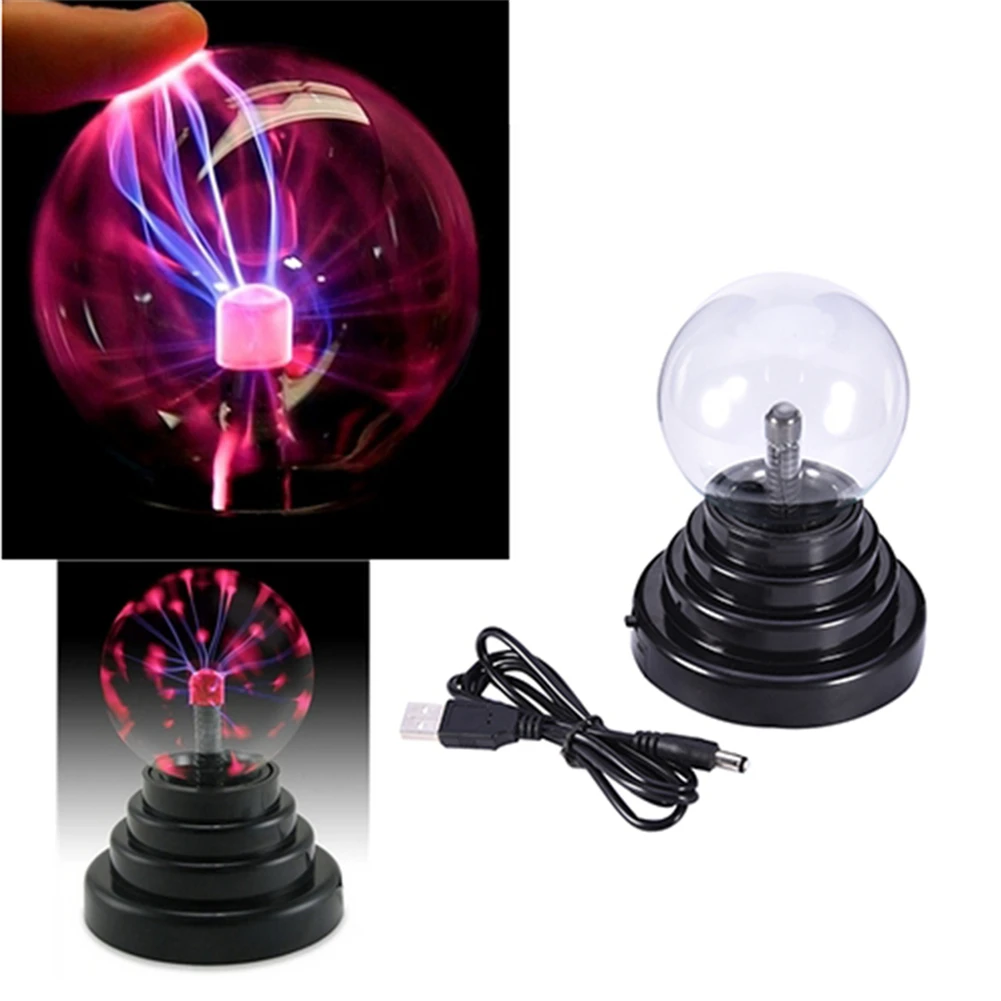 3 дюйм(ов) магии USB хрустальный шар огни ионный мяч световые помехи зондирования мяч магия статические зондирования шар света