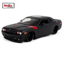 Maisto 1:24 2008 dodge chanllenger rt negro fresco de fundición modelo de coche de juguete vintage modelo para regalo de los hombres automóvil fundición