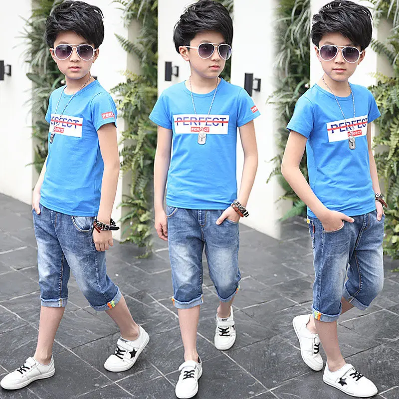 الفتيان مجموعات الصيف ملابس رياضية كبيرة الفتيان الأبجدية الفتيان الاطفال المسار مجموعات أسود رمادي اللون 4-12 14 الأعمار الفتيات الملابس 10 12 ...