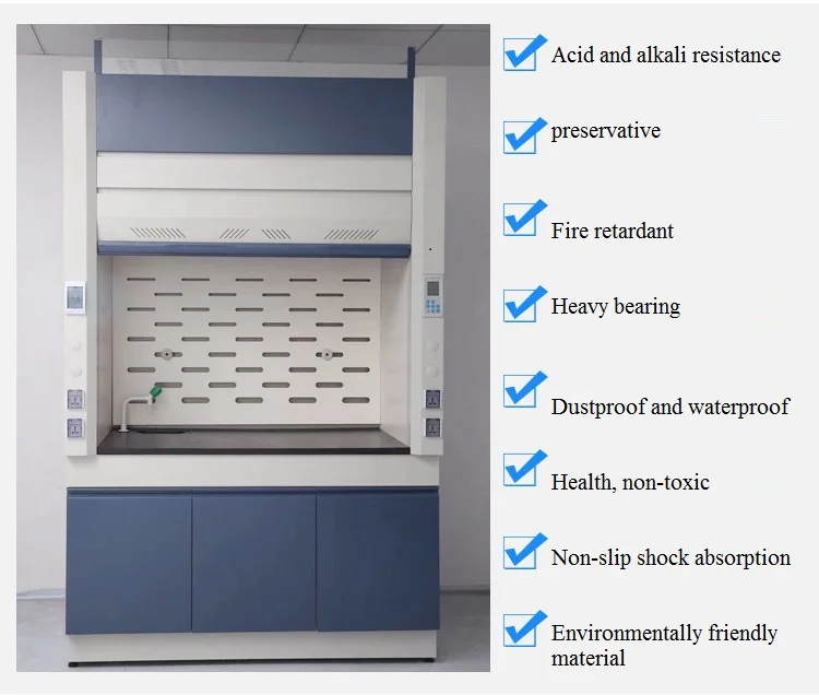 Лабораторный Вытяжной Шкаф вытяжной шкаф для лабораторий анти-коррозия детоксикации безопасности вентиляции кухонный вытяжной шкаф