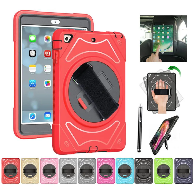 XSKEMP для iPad Air2 iPad 6 9,7 A1566 A1567 случай 3 Слои Прочный противоударный силиконовые защитный Стенд для детей защитный чехол Крышка