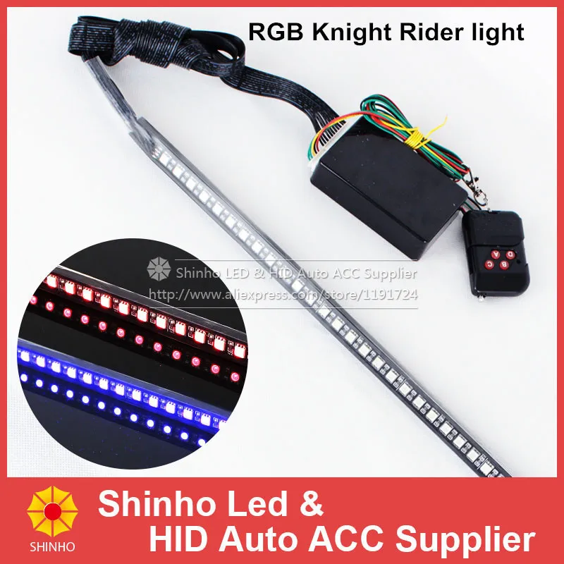 Высокая Мощность 5050 DIY 7 цветов стробоскопический источник света Вспышка Knight Rider Light Водонепроницаемый 48 Светодиодный 147 режимов Предупреждение Светодиодные ленты с дистанционным управлением Управление