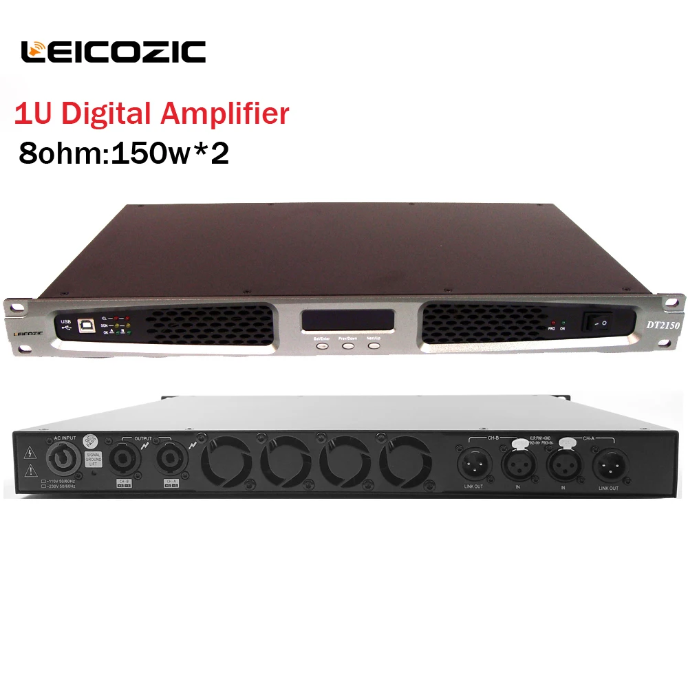 Усилитель мощности Leicozic 500 Вт Профессиональный усилитель 1U для сценического