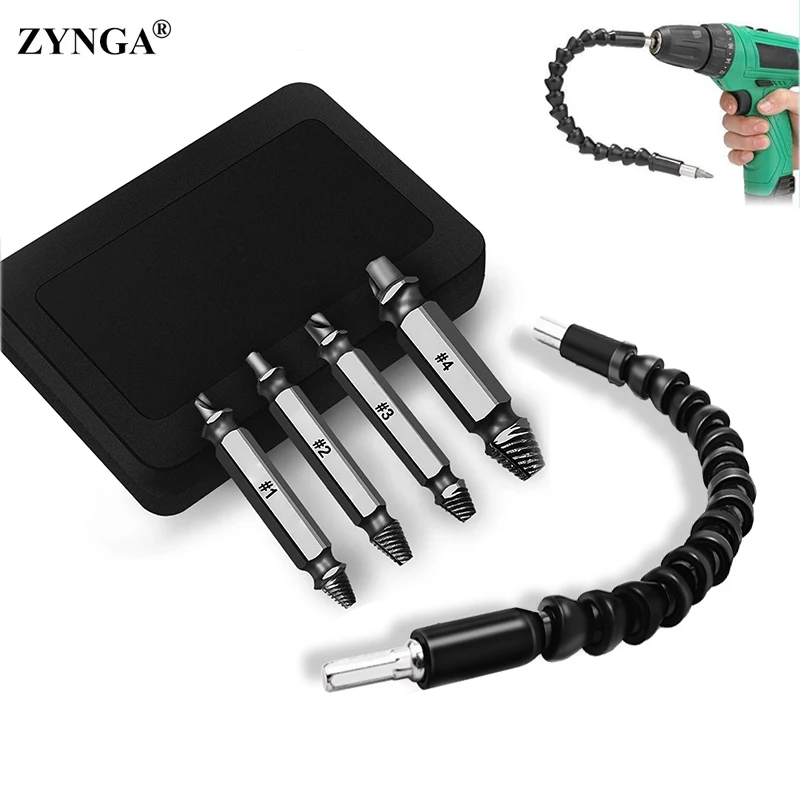

Flexible Shaft Bits Extension Screwdriver Drill Bit with Broken Damaged Screw Extractor Connect Electronics Drill ,Repair Tools