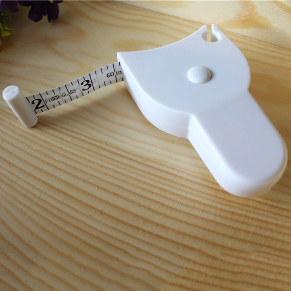 High Qulaity 1.5m Fitness Accurate Body Fat Caliper Measuring Body Tape Ruler Measure Tape Measure White Body Fat Caliper ph meters