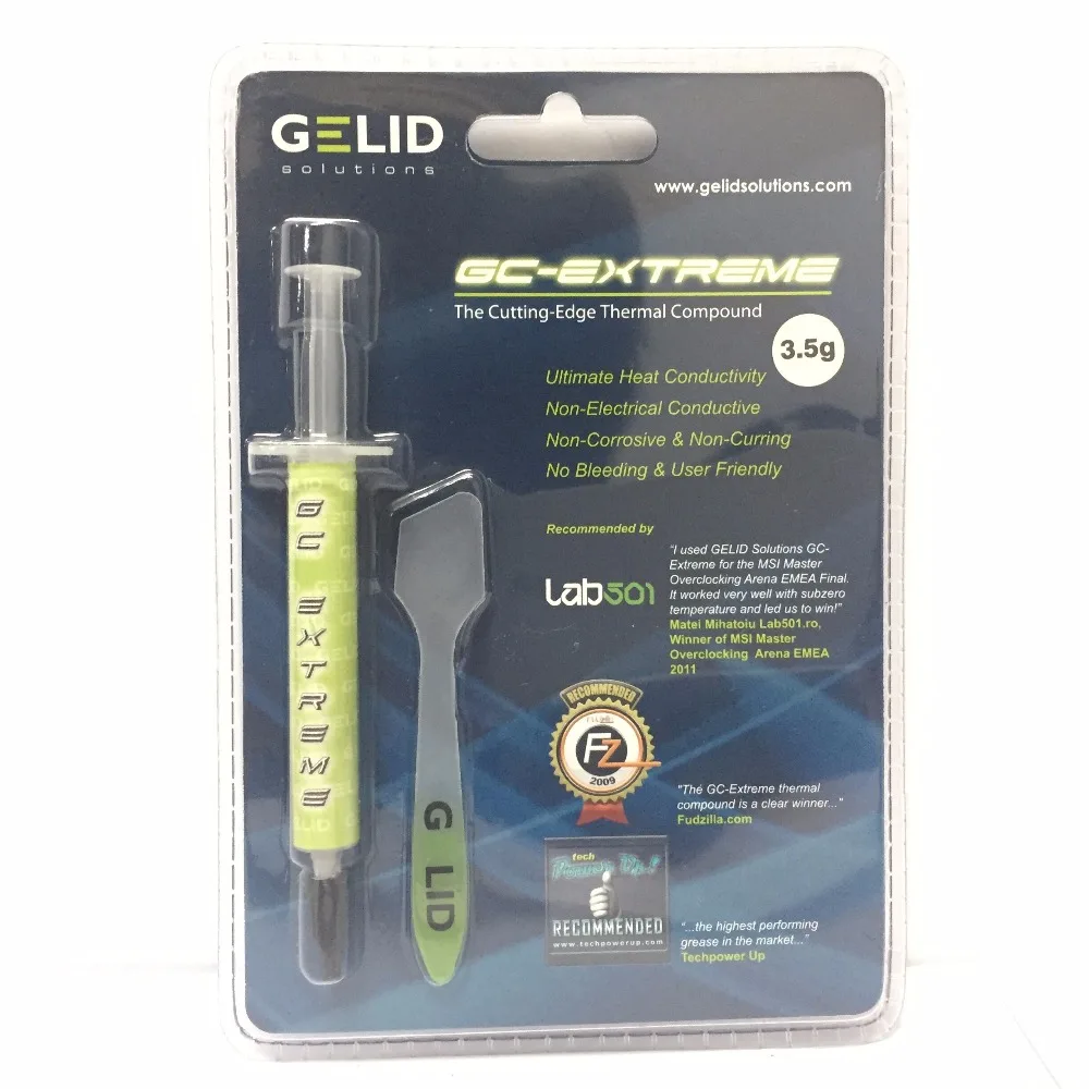 

GELID GC-Extreme 3.5g PC AMD Intel CPU Heat Sink Fan Thermal Grease paste compound Processor Cooler Cooling Heatsink Plaster