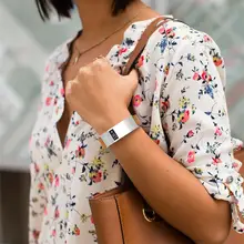 Ремешок на запястье браслет для роскошный кожаный сменный Браслет для часов Ремешок с чехлом для браслет FitBit Charge HR Смарт-часы 18Jul11