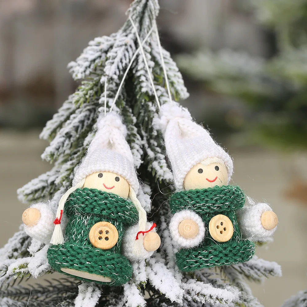 2 шт./компл. милый Санта-Клаус кукла для девочек и мальчиков украшение Рождественские украшения для дома Рождественская елка подвесной Рождественский год - Цвет: C