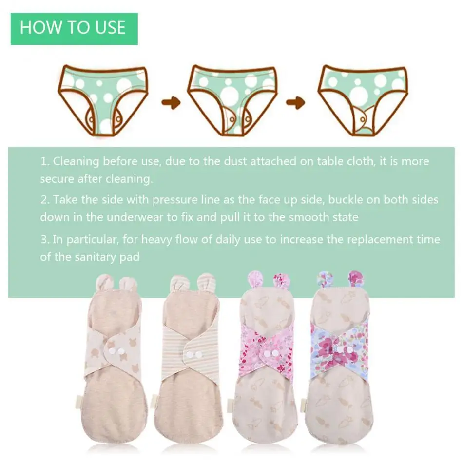 1PCs-250mm-Lady-Reusable-Cloth-Sanitary-Napkins-Fine-100-Organic-Cotton-Menstrual-Pad-Washable-Panty-Liner (5)