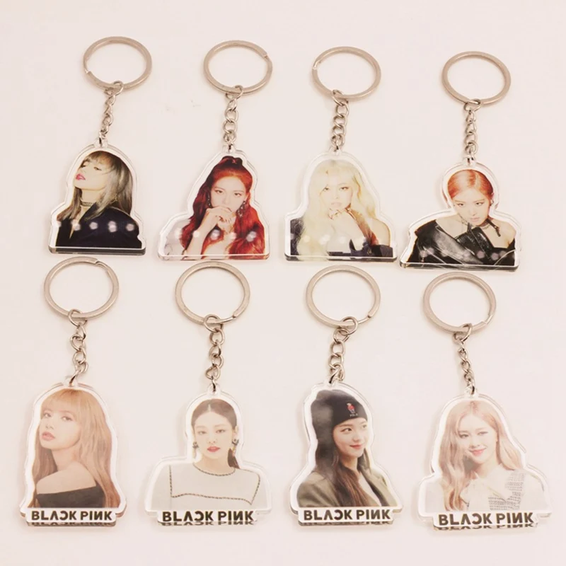 

1 Piece New Fashion K-pop Blackpink Acrylic Keychain Cute Lisa Jisoo Rose Jennie Bag Pendant Key Holder