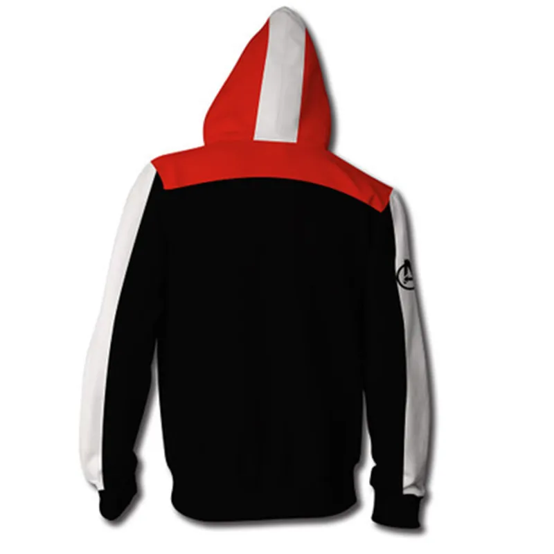 New Cool Type Avengers Endgame Quantum Realm Sweatshirt Jacket 3D Printed Hooded Casual Coat Jacket Cosplay Advanced Tech Hoodie