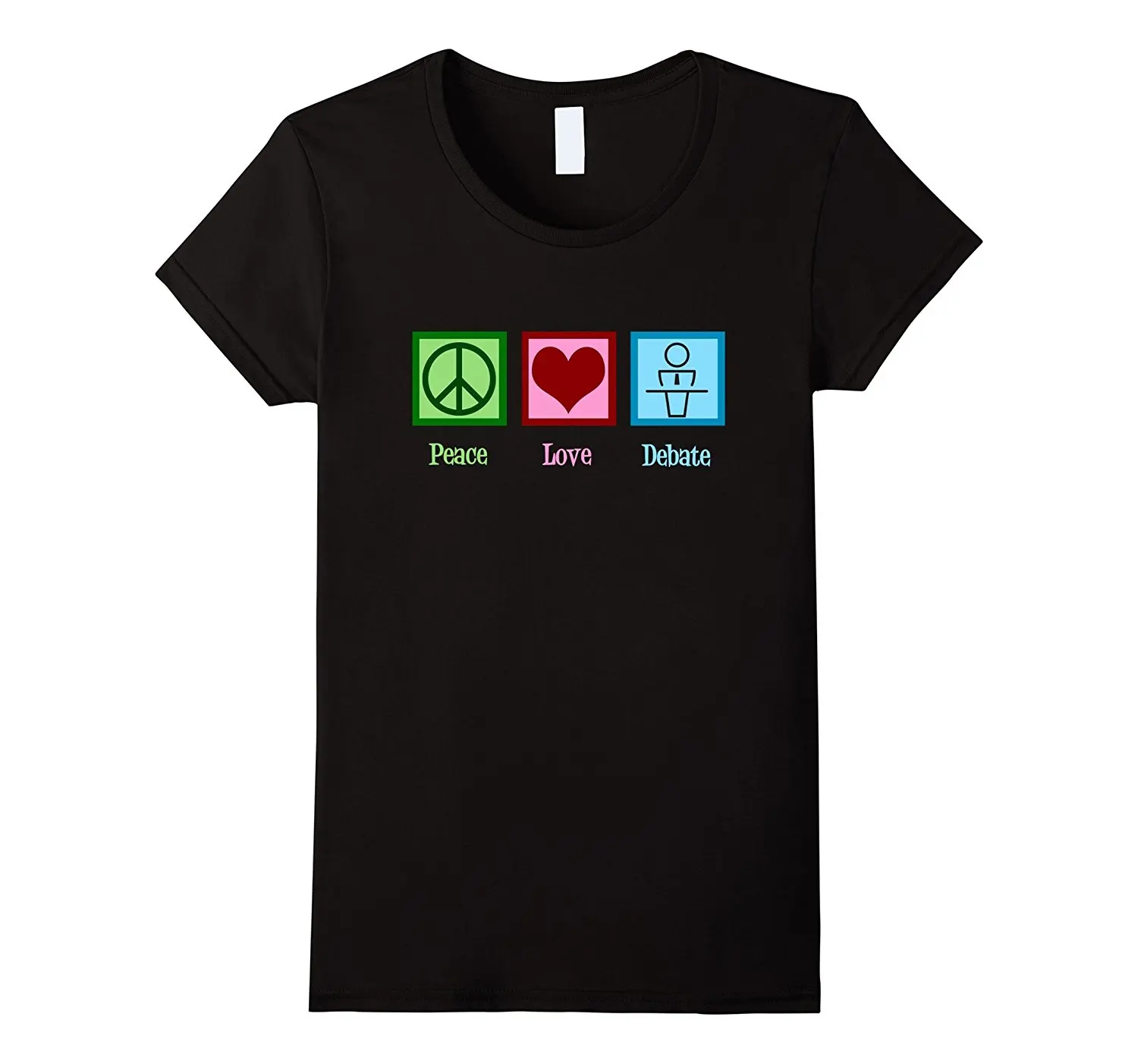 Peace Love дебаты команда футболка | Мужская одежда