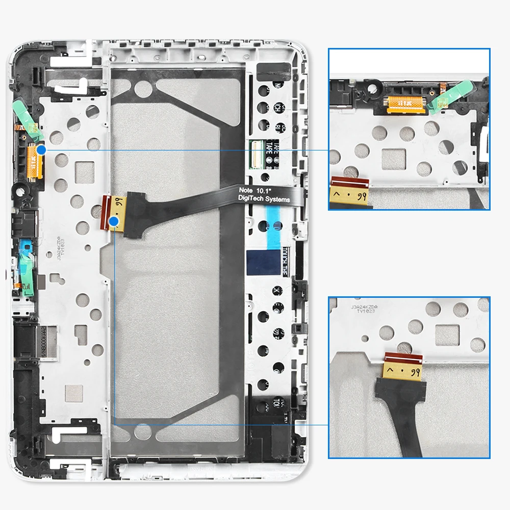 SRJTRK для samsung Galaxy Note 10,1 GT-N8000 N8000 N8010 ЖК-дисплей Матрица сенсорный экран дигитайзер сенсор в сборе с рамкой