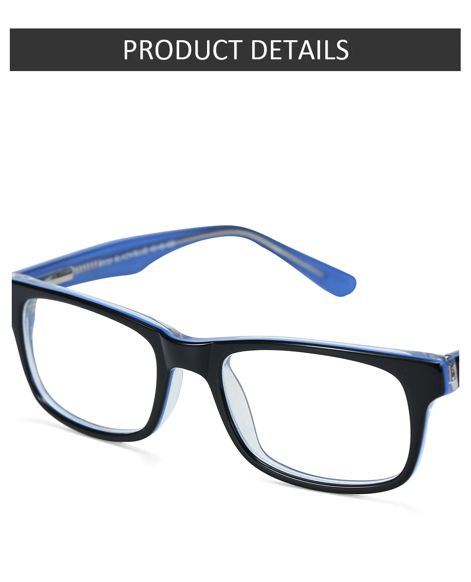 Boys Prescription Glasses Anti Blue Ray Progress Prescription Lens Fashion Metal Glasses Frame Eyewear Glasses 36)
