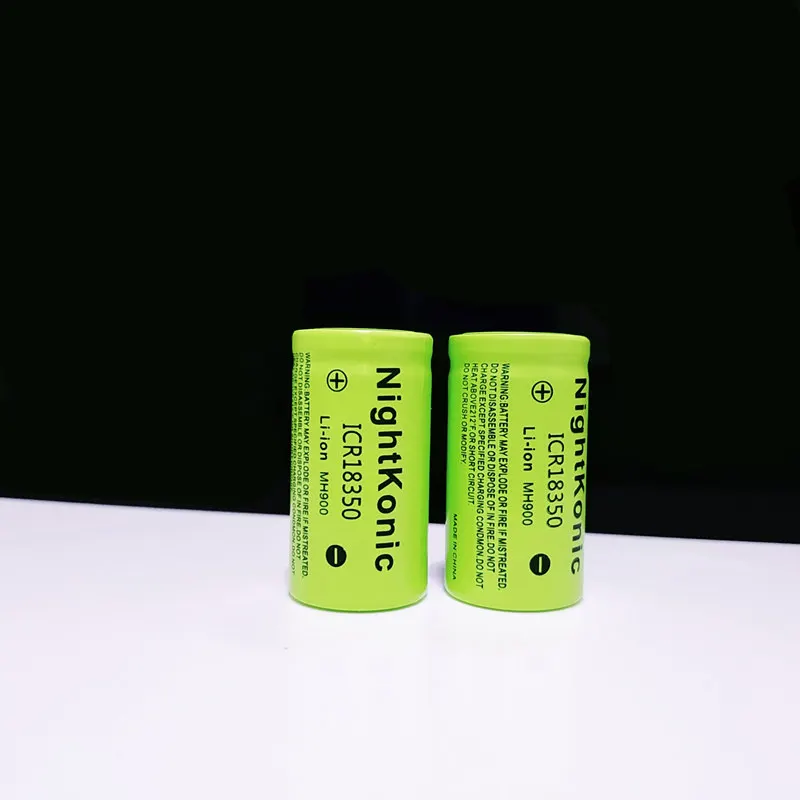 

Original Nightkonic 10 piece 3.7V Li-ion ICR 18350 Rechargeable Battery 900 mAh Lithium Battery for LED Flash Light Bike Headla